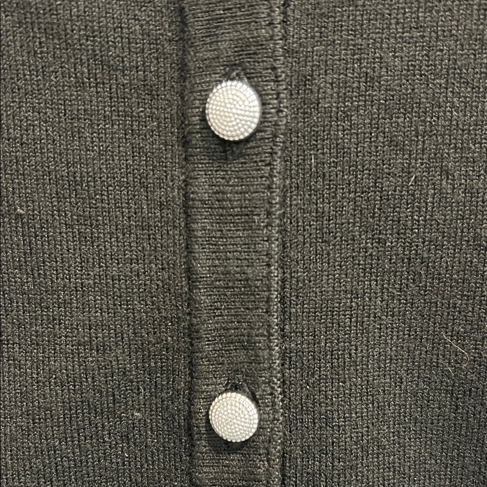 Black Cardigan with Silver Buttons - Picture 3 of 6